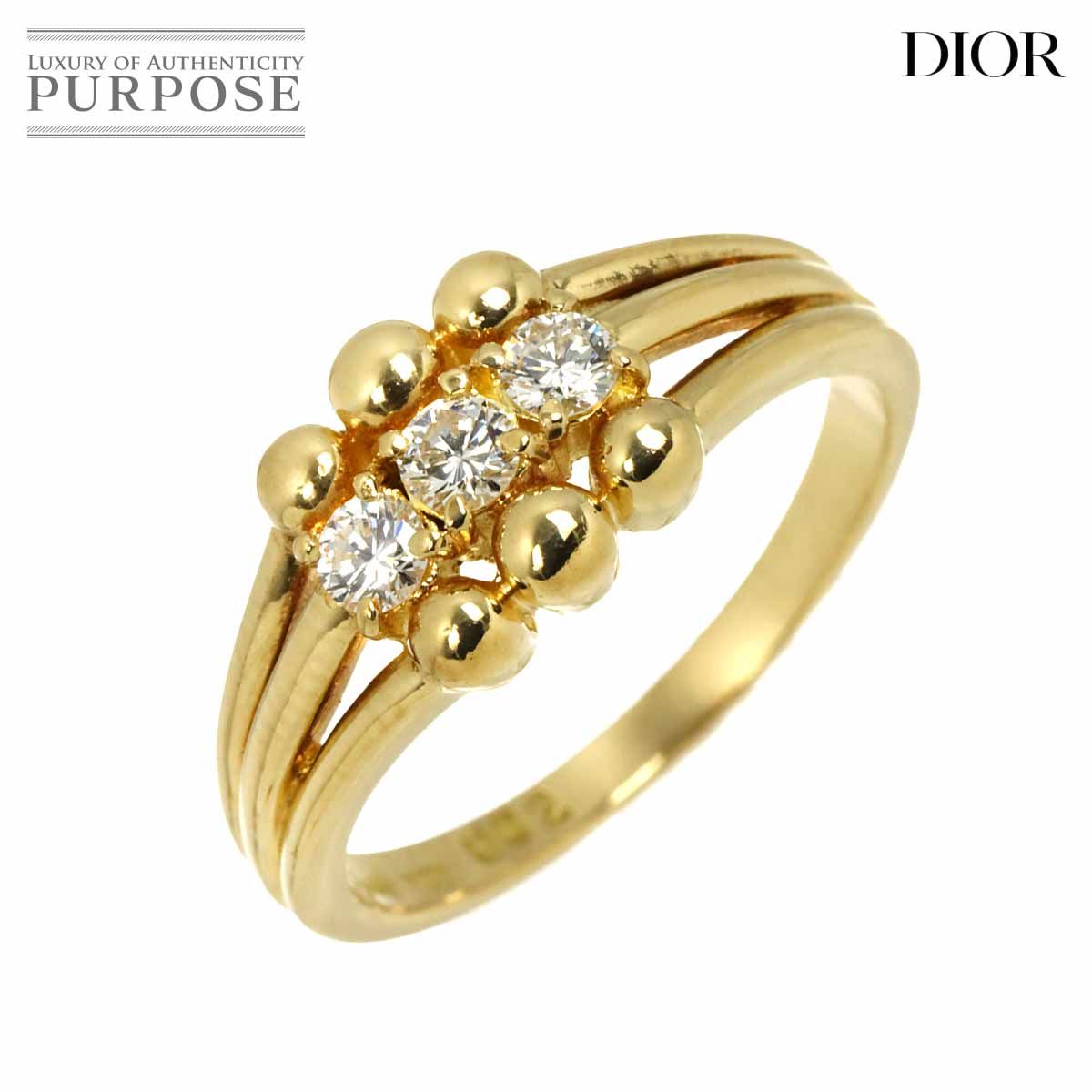 Dior K18イエローゴールド リング #11 ディオール リング 指輪 11号 18金 K18イエローゴールド ダイヤモンド