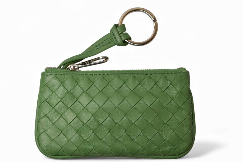 ボッテガヴェネタ キーケース|コインケース BOTTEGA VENETA キーリング付ポーチ ナッパ グリーン 131232