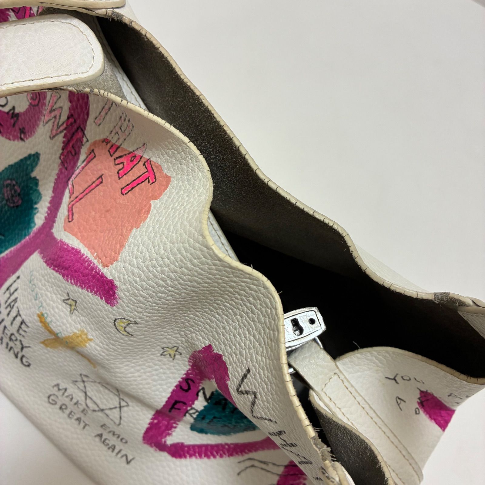 guernika ゲルニカ☆CUBE BAG ハンドペイント キューブバッグ Lサイズ