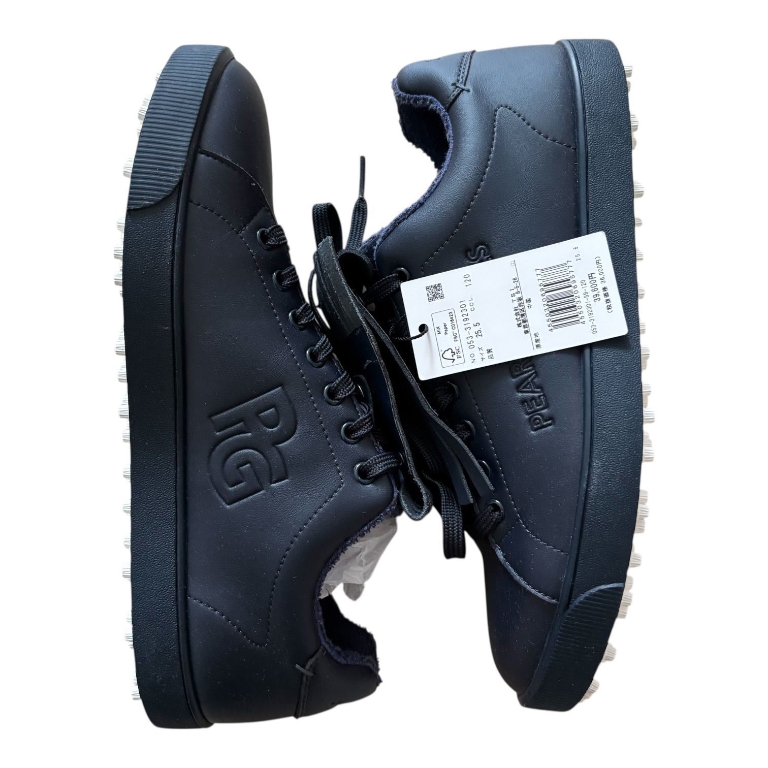 ○★新品未使用 PEARLY GATES ゴルフシューズ　ブラック　25cm MN4 【タグ付き新品】PEARLY GATES パーリーゲイツ メンズ ゴルフ