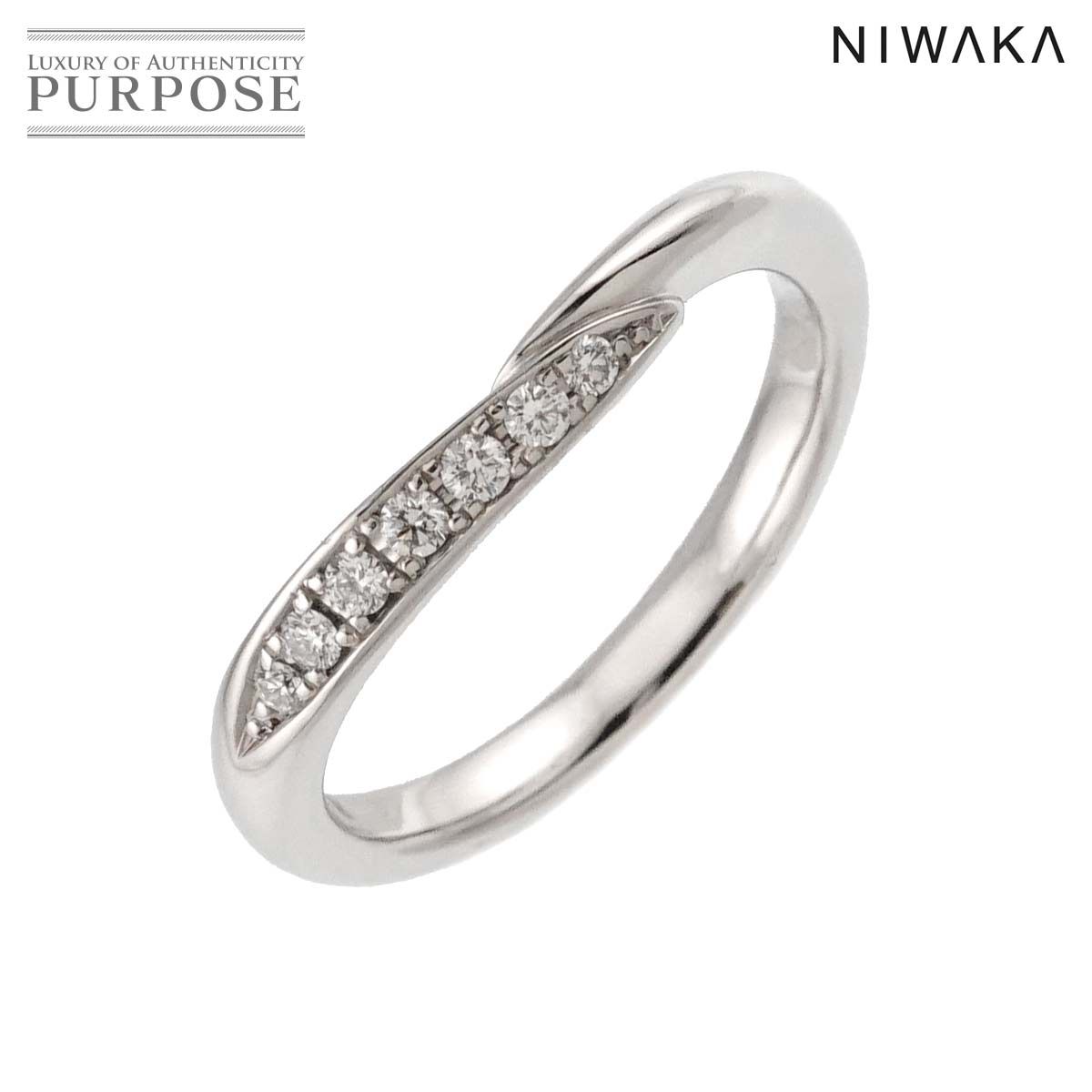 俄 NIWAKA ニワカ 祈り INORI 5.5号 リング ダイヤ Pt プラチナ 指輪