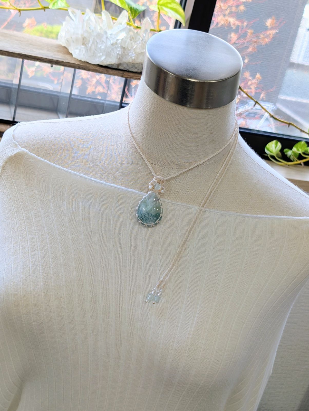 マクラメ編みネックレス 489