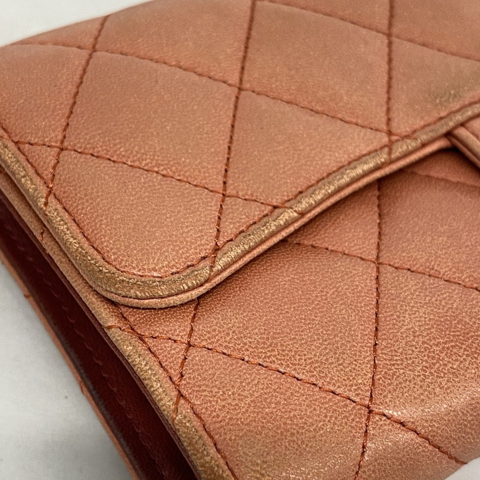 シャネル(Chanel) シャネル 三つ折り長財布 マトラッセ ラムスキン