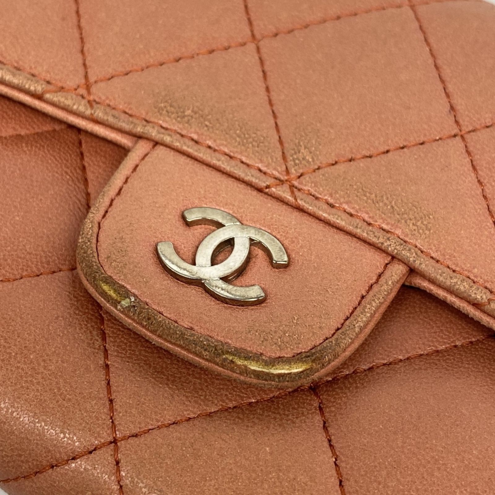 シャネル(Chanel) シャネル 三つ折り長財布 マトラッセ ラムスキン