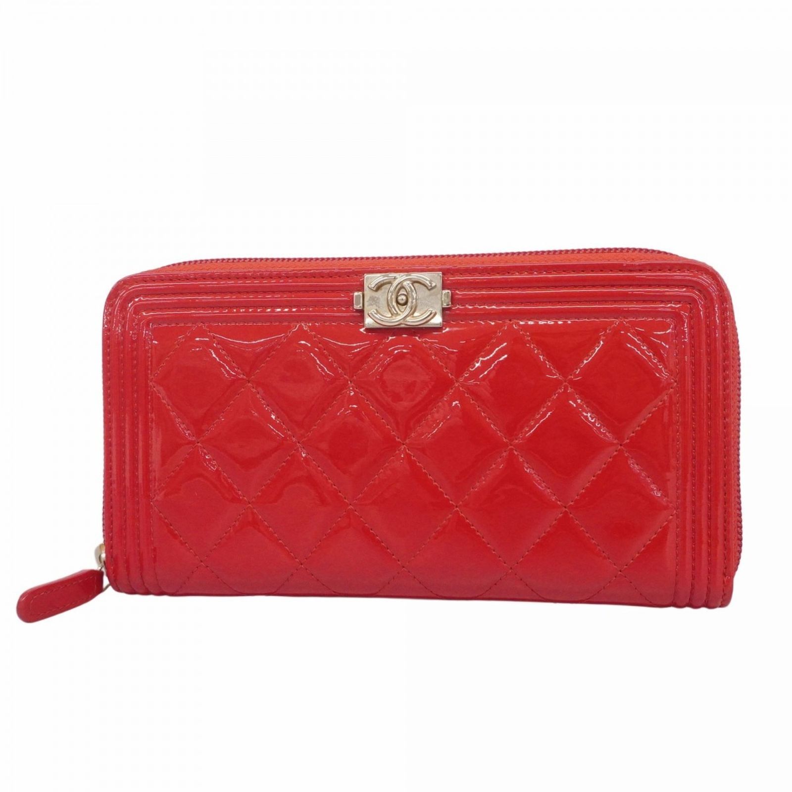 シャネル(Chanel) シャネル 長財布 ボーイシャネル パテントレザー