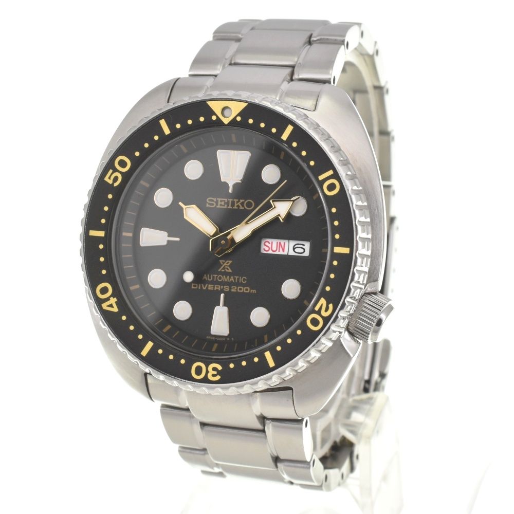 セイコー SEIKO プロスペックス ダイバーズ 200 m タートル デイデイト 自動巻き メンズ 箱 保証書付き D 142124