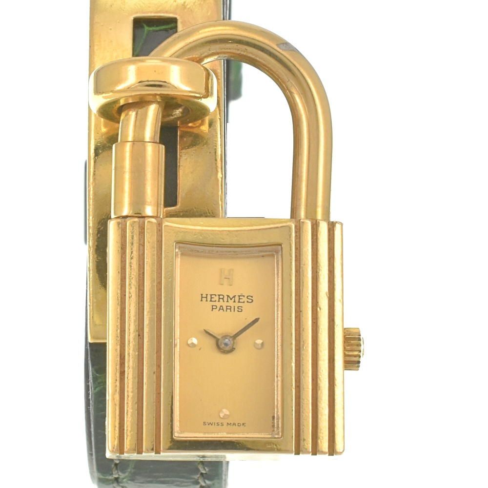 エルメス HERMES KE 1.201 ケリーウォッチ GP レザー クォーツ レディース D 142175