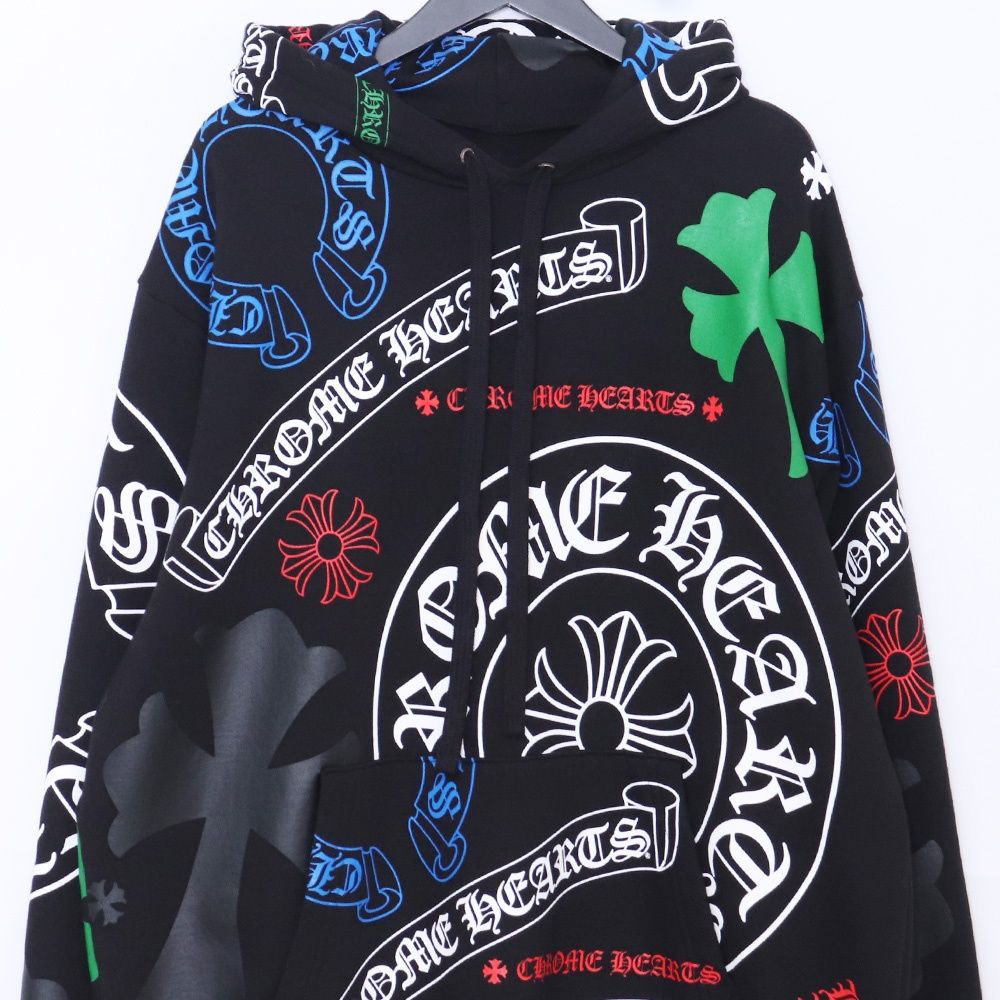 CHROME HEARTS ステンシルクロスプラスプルオーバーパーカー Lサイズ