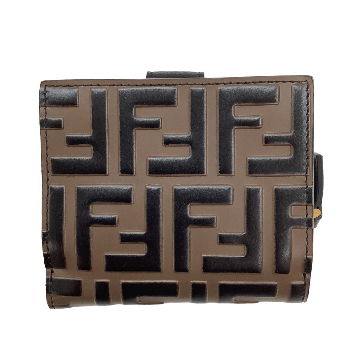 FENDI フェンディ ２つ折り財布 ズッカ柄 コンチネンタル ブラウン