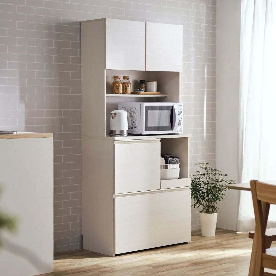 アイリスオーヤマ キッチンキャビネット オフホワイト ♪［アイリスオーヤマ］キッチン キャビネット オフホワイト ［幅79cm