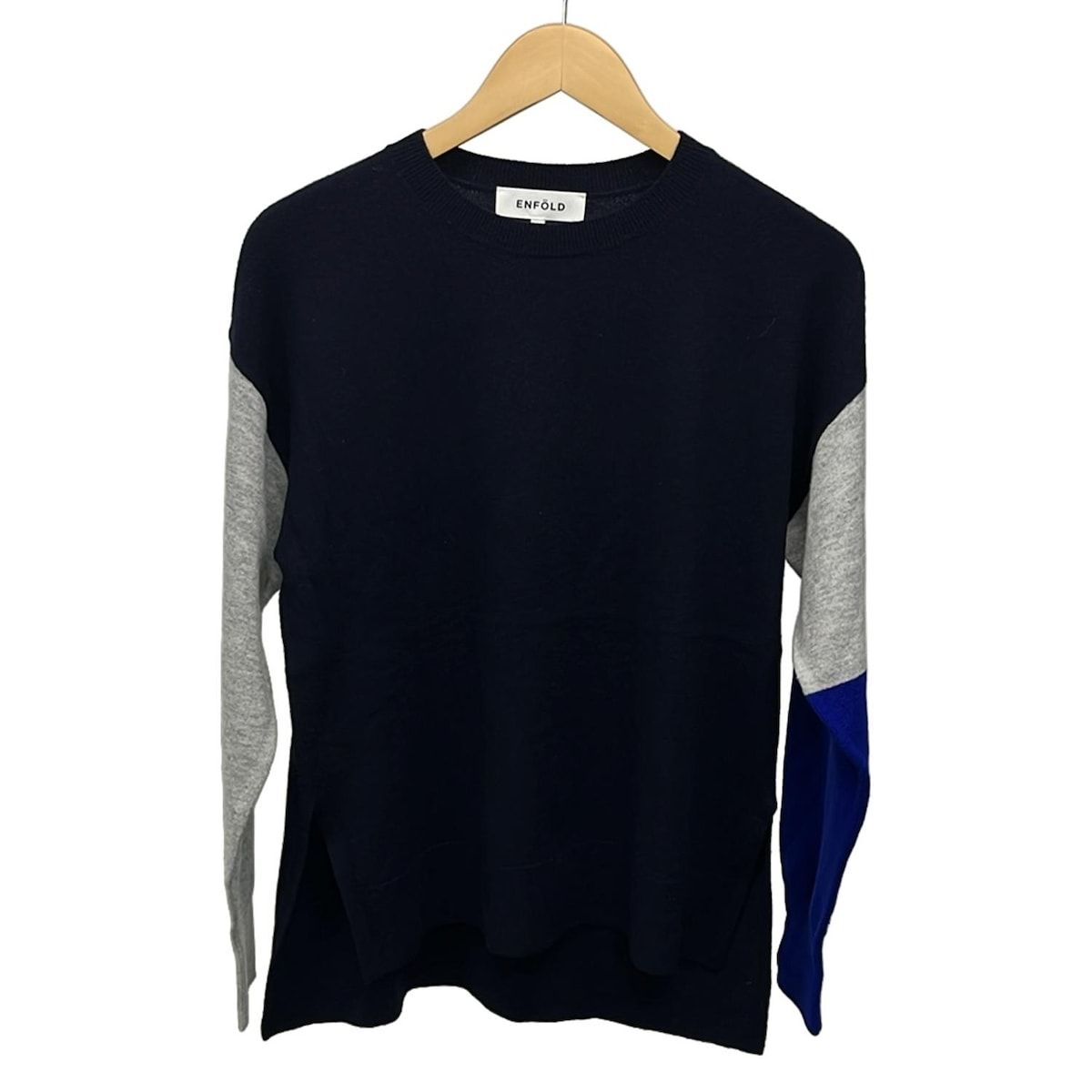 美品✨️ENFOLD　バイカラー　ニット　長袖　38 ENFOLD(エンフォルド) 長袖セーター サイズ38 M レディース美品