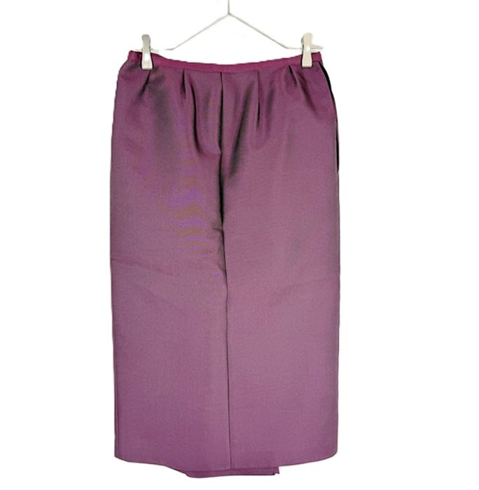 Drawer ドゥロワー ボルドー ラップ風ロングスカート ウエストリボン 上品シルエット 大人エレガント