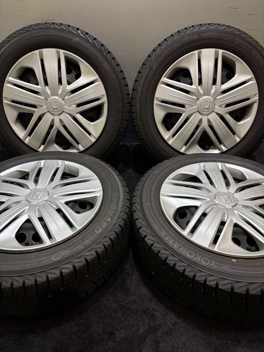 185 60 R 15 ice GUARD iG 52 c 22年 ホンダ スチール 15インチ 6 J 50 100 4 H スタッドレス 4本 フィット グレイス 南4 L 71