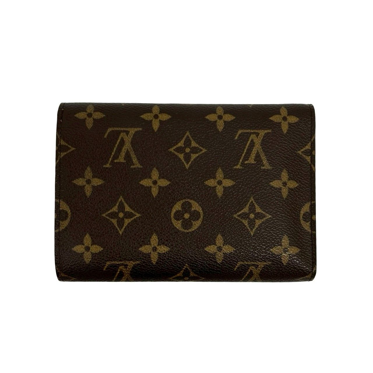 LOUIS VUITTON ルイヴィトン ポルトトレゾール エテュイパピエ モノグラム レザー 三つ折り財布 ウォレット ブラウン 43625
