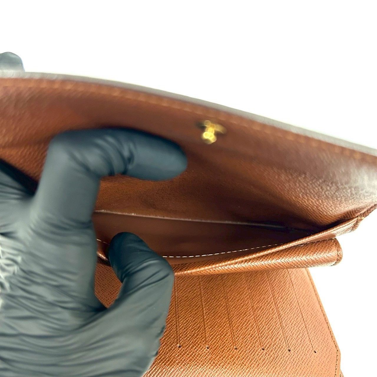  LOUIS VUITTON ルイヴィトン ポルトトレゾール エテュイパピエ モノグラム レザー 三つ折り財布 ウォレット ブラウン 43625 その他 小物