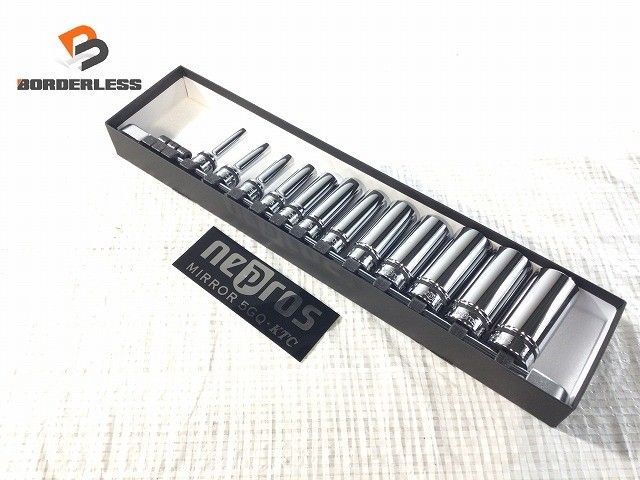 nepros ネプロス 9.5 sq ディープソケットセット 12コ組 6角 5.5 mm～14 mm 12角 17 mm～24 120628