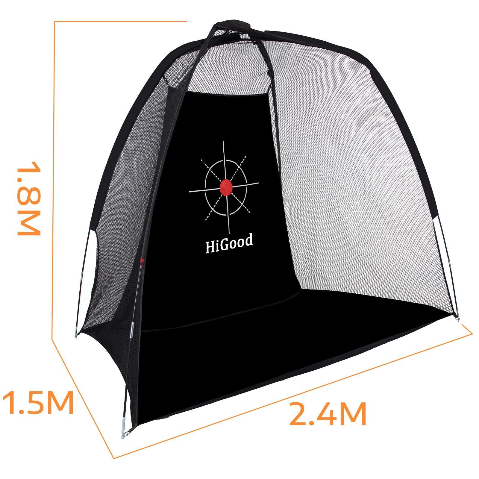ゴルフネット 室内屋外兼用 防球ネット 軽量 折りたたみ キャリーバッグ付き 2 4 x 1 8 5 m
