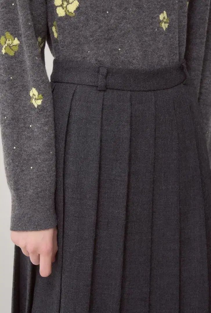 ランバン ウール スカート グレー 67