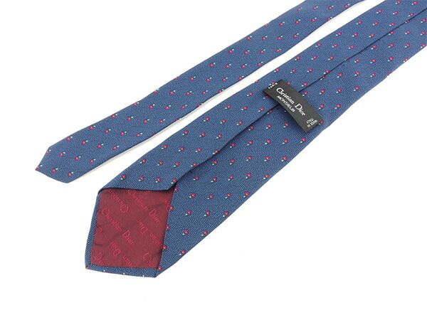 【X'masセール★30%OFF】ディオール Dior ネクタイ ネイビー系 レディース 中古 最大30％OFF☆新春セール】ディオール Dior ネクタイ ネイビー系