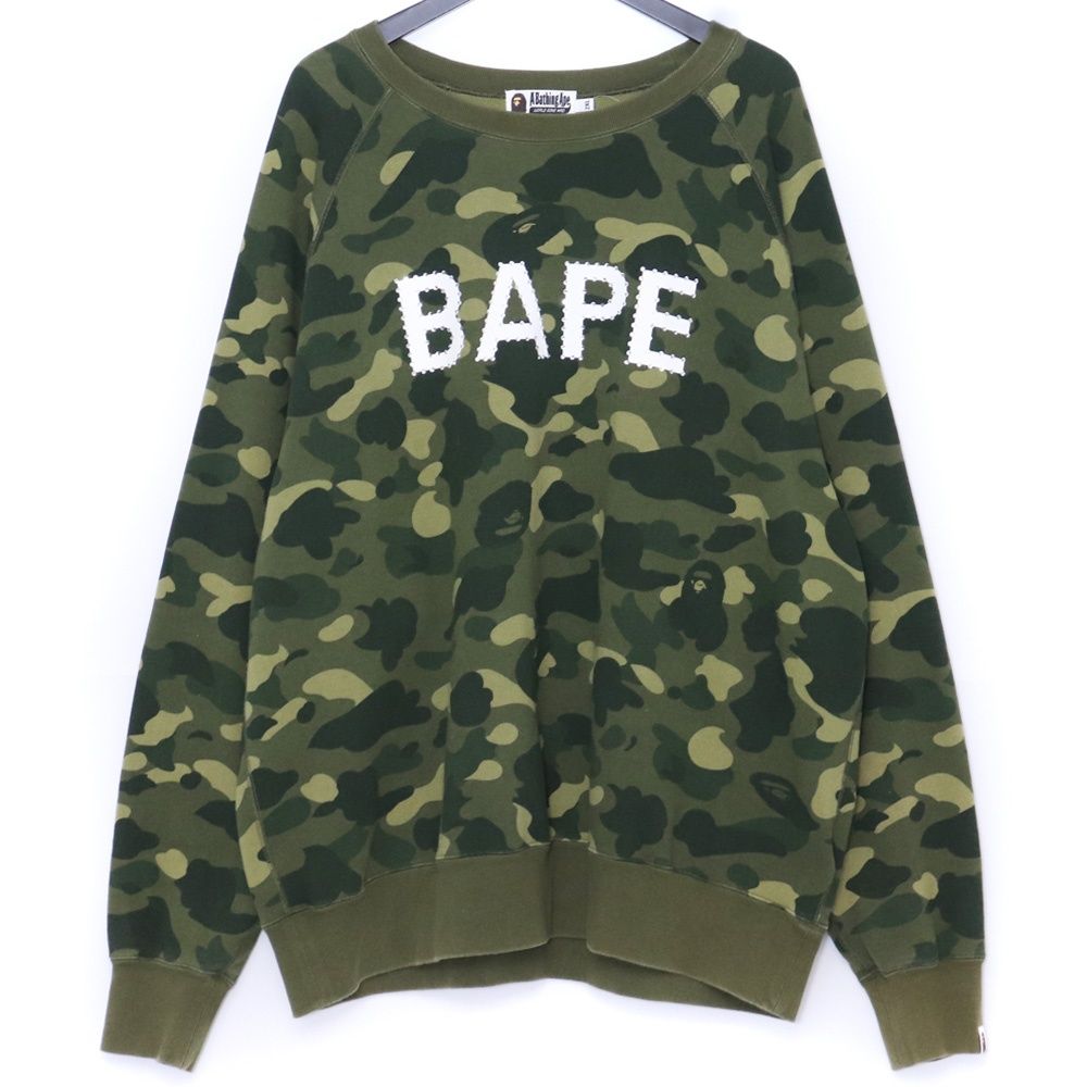 A BATHING APE カモ柄 ラインストーン スウェット トレーナー 2XL