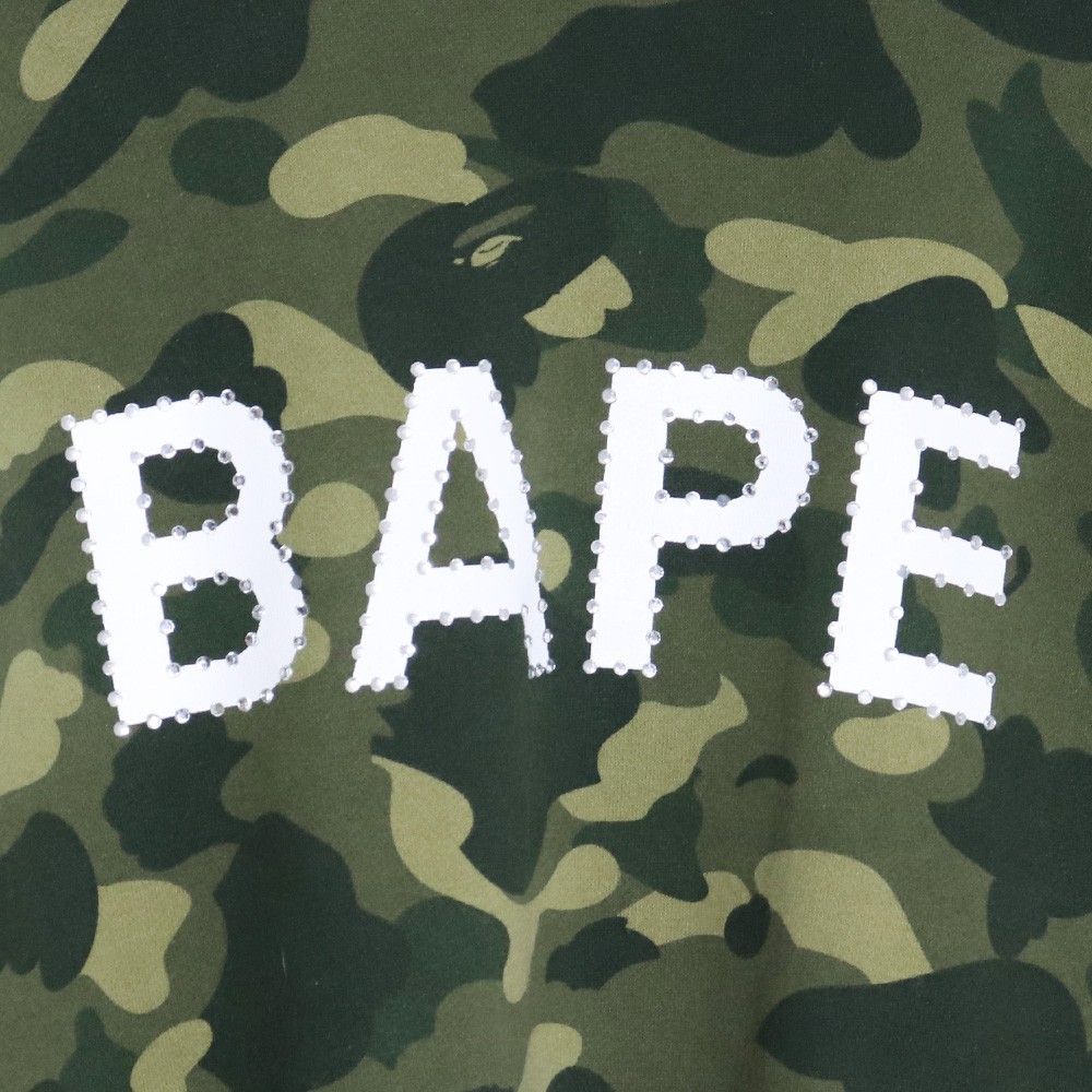A BATHING APE カモ柄 ラインストーン スウェット トレーナー 2XL