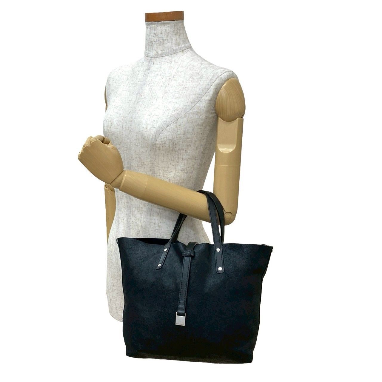 ティファニー ポーチ付きレザートートバッグ ブラック レディース ティファニー ポーチ付きレザートートバッグ ブラック レディース