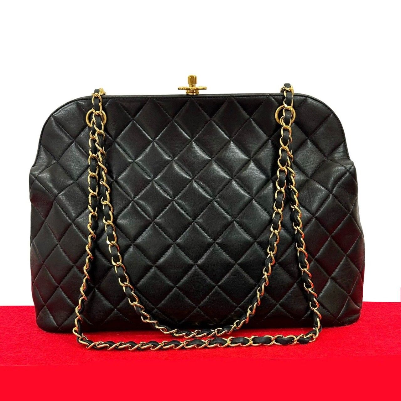 極 美品 シール有 4番台 CHANEL シャネル マトラッセ ココ レザー 本革