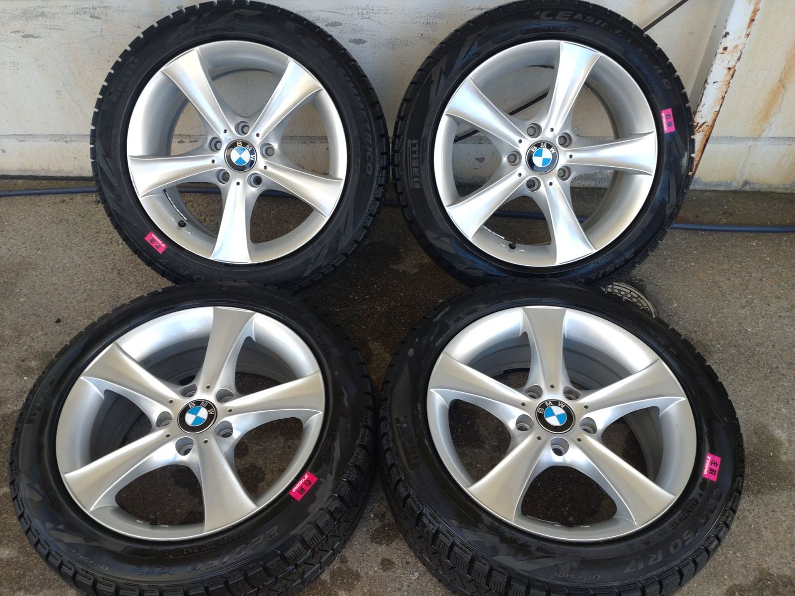 BMW 3シリーズ TARGA AGA 17 7 5 J 37 PCD 120 H ＆ ピレリ ICE 225 50 R 4本