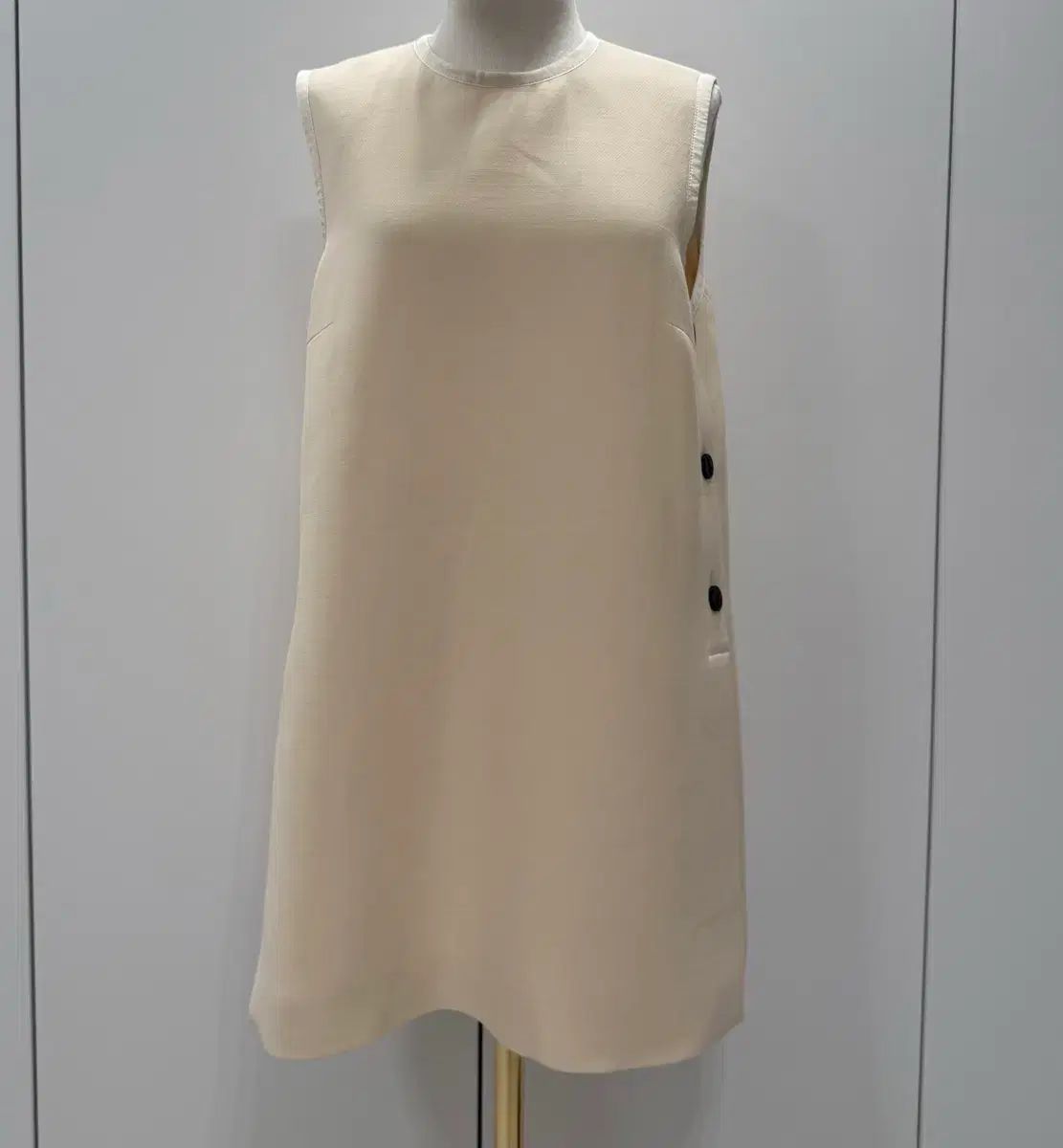 Dior ディオール クリーム ウールシルク チュニック ノースリーブ ONE PIECE 38