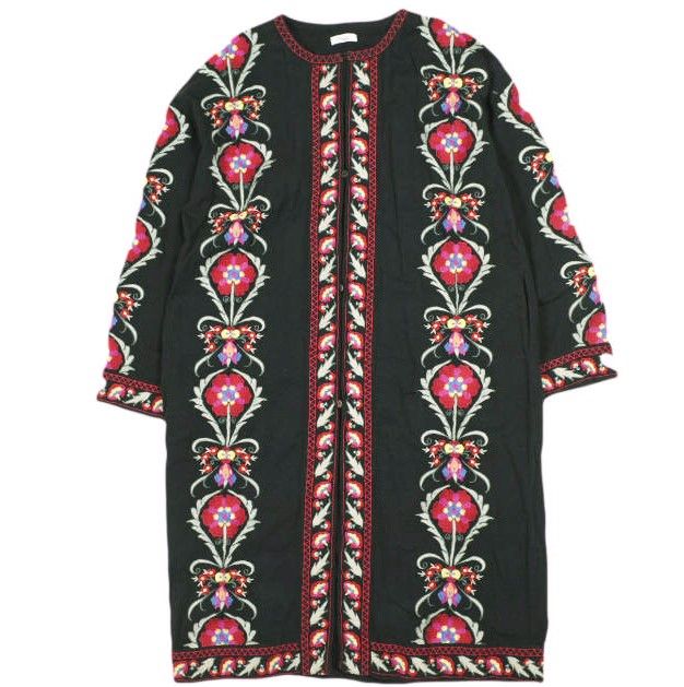 Freada フリーダ 23 SS インド刺繍花柄ガウン 231-3503 Free BLACK FREAK‘S STORE シャツ ワンピース トップス g 24554