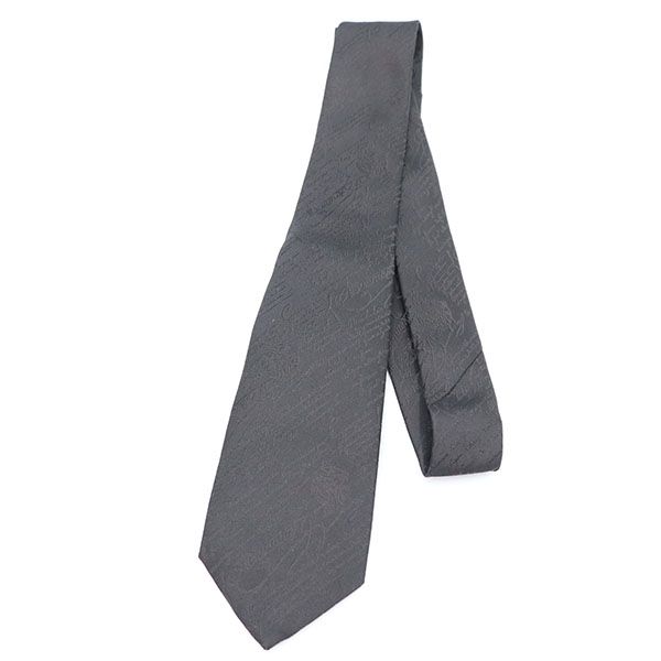 【美品】ベルルッティ メンズネクタイ ビジネス ウール シルク カリグラフィー ベルルッティ BERLUTI カリグラフィー ネクタイ シルク100％ ブラック