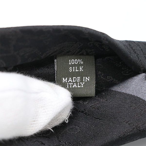 ベルルッティ BERLUTI カリグラフィー ネクタイ シルク100％ ブラック