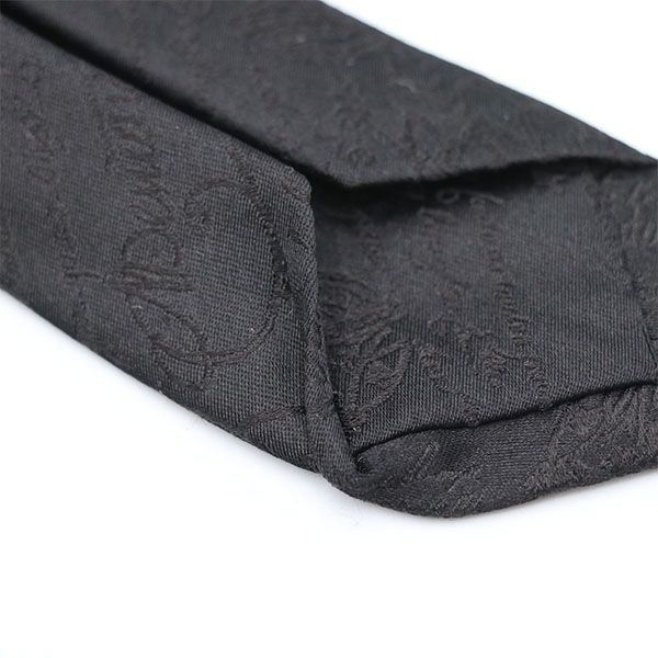 ベルルッティ BERLUTI カリグラフィー ネクタイ シルク100％ ブラック