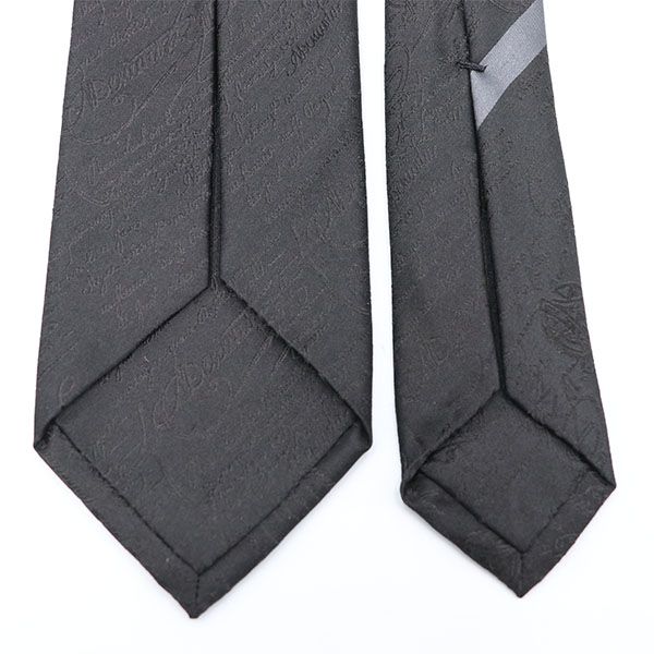 ベルルッティ BERLUTI カリグラフィー ネクタイ シルク100％ ブラック