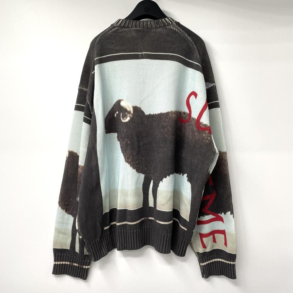 中古】Supreme 25SS Damien Hirst Sweater サイズL ブルー×ブラック