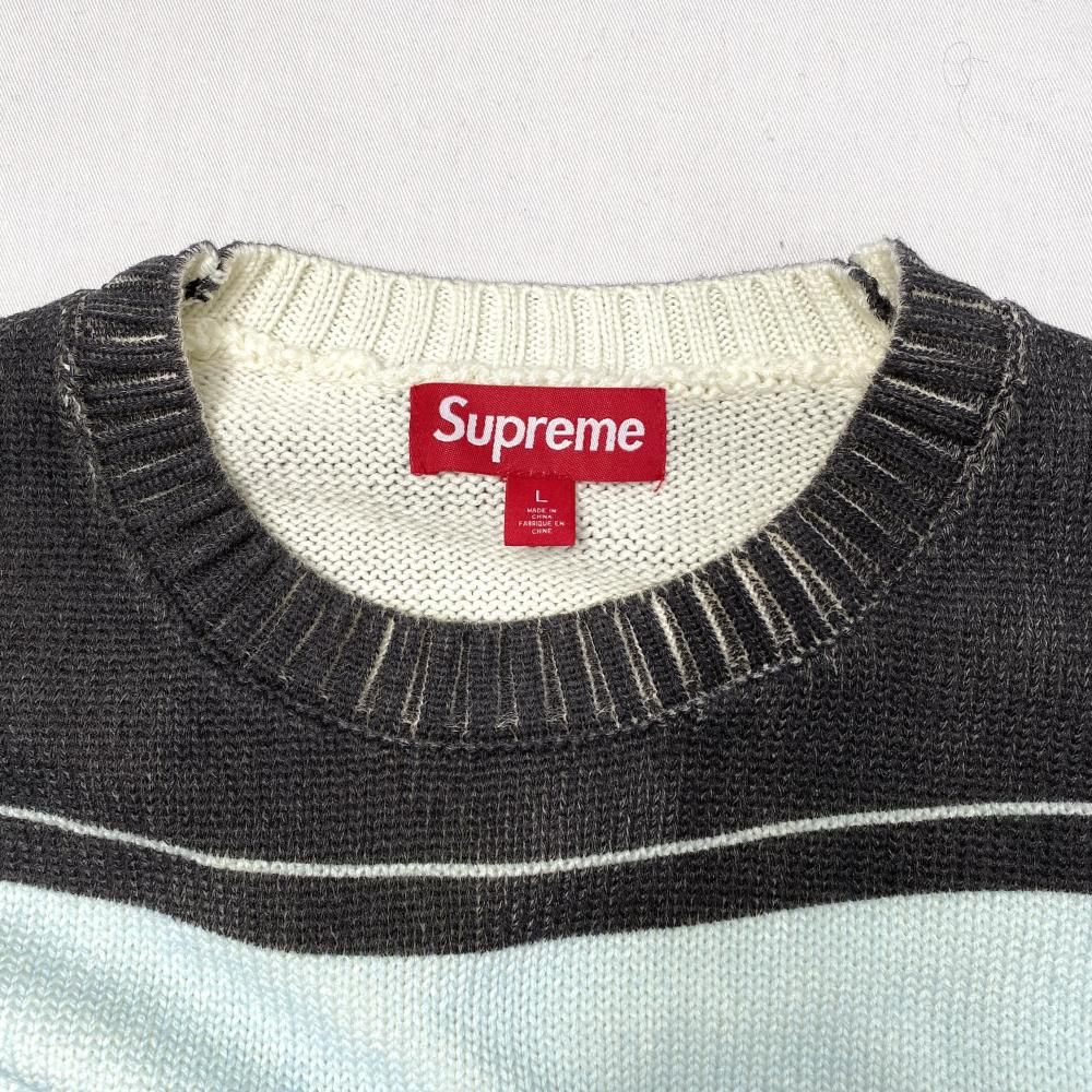 中古】Supreme 25SS Damien Hirst Sweater サイズL ブルー×ブラック