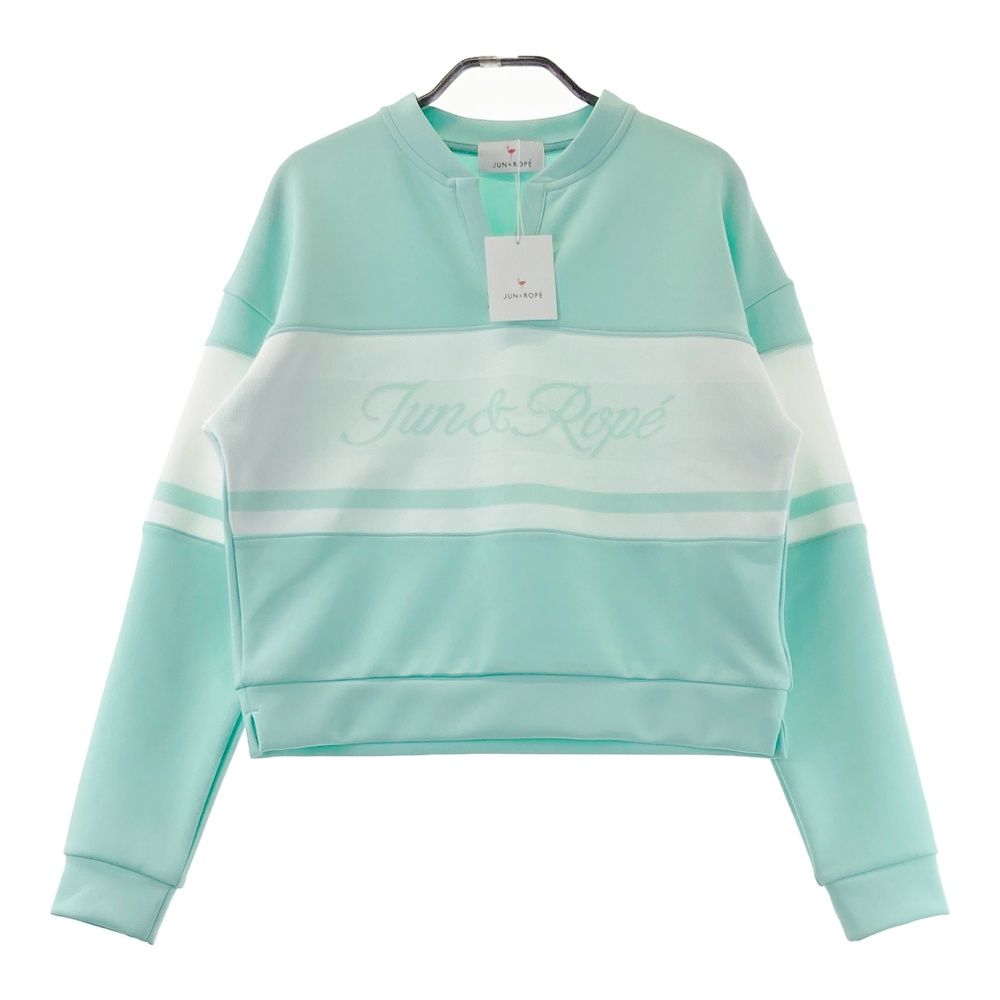 サイズ S JUN ROPE ジュン アンド ロペ スキッパー 長袖Tシャツ グリーン系 ゴルフウェア レディース ストスト