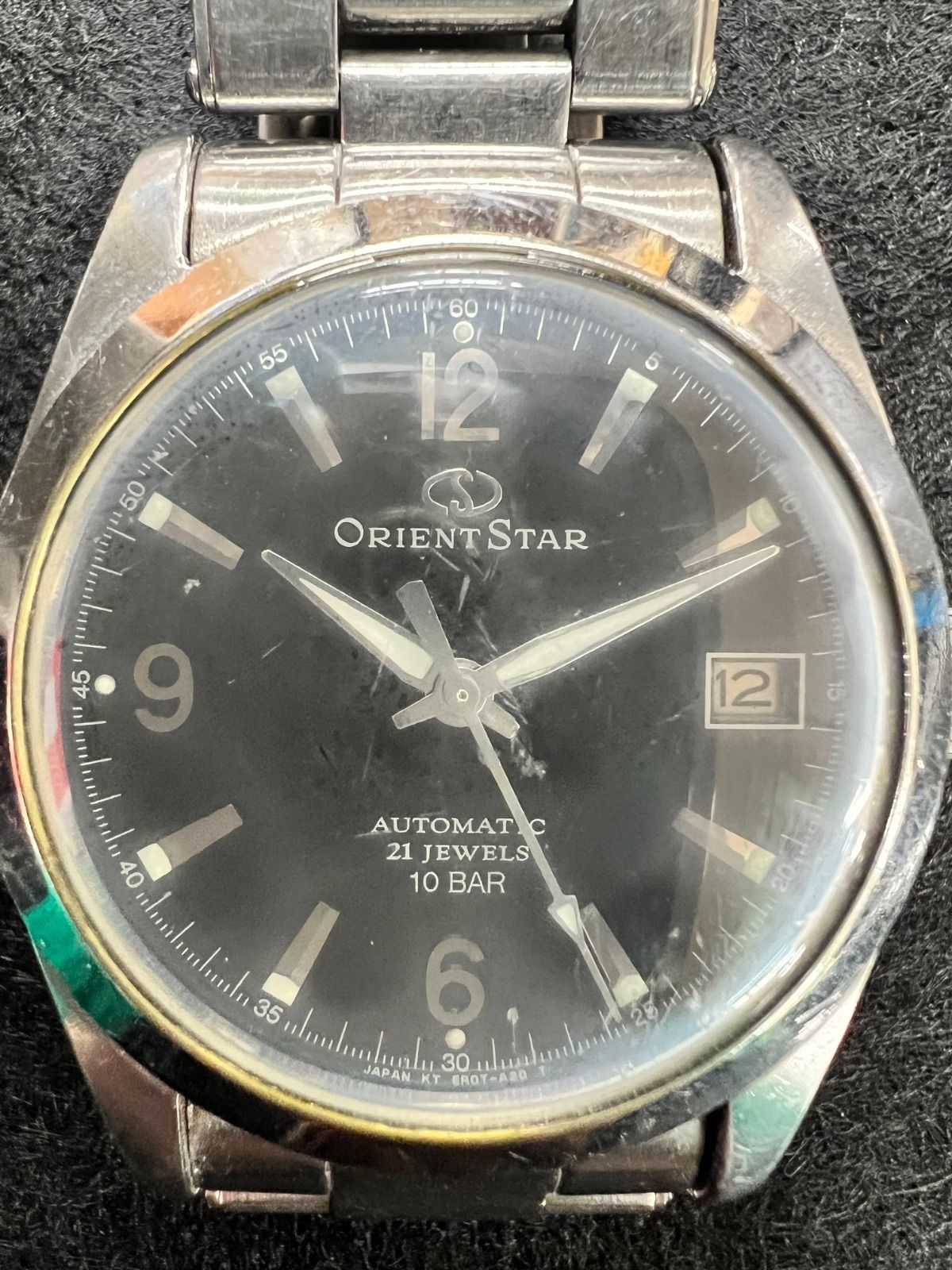 ORIENT腕時計 自動巻き 文字盤ブラック 稼働品 ORIENT STAR