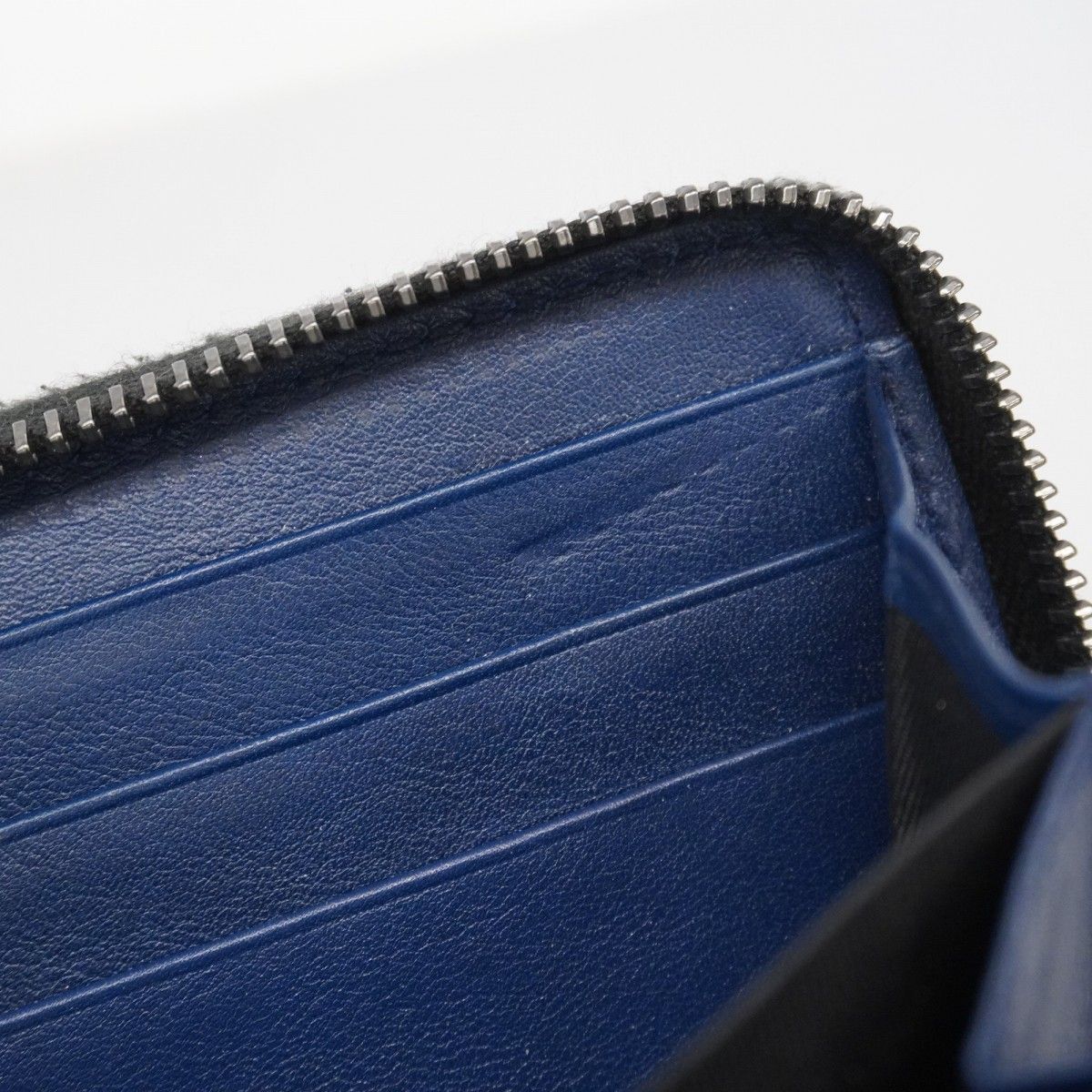 ★SALE【5of6484】グッチ 長財布 マイクログッチシマ 307987 エナメル ブラック ブルー シルバー金具【中古】メンズ ☆SALE【5of6484】グッチ 長財布 マイクログッチシマ 307987 エナメル