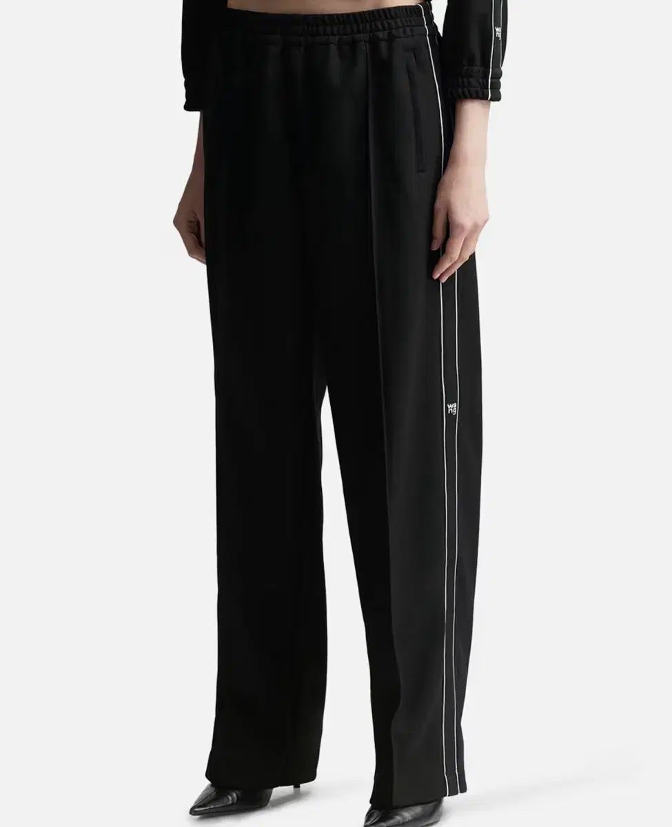 Alexander Wang ブラック ロゴ テープ パンツ s