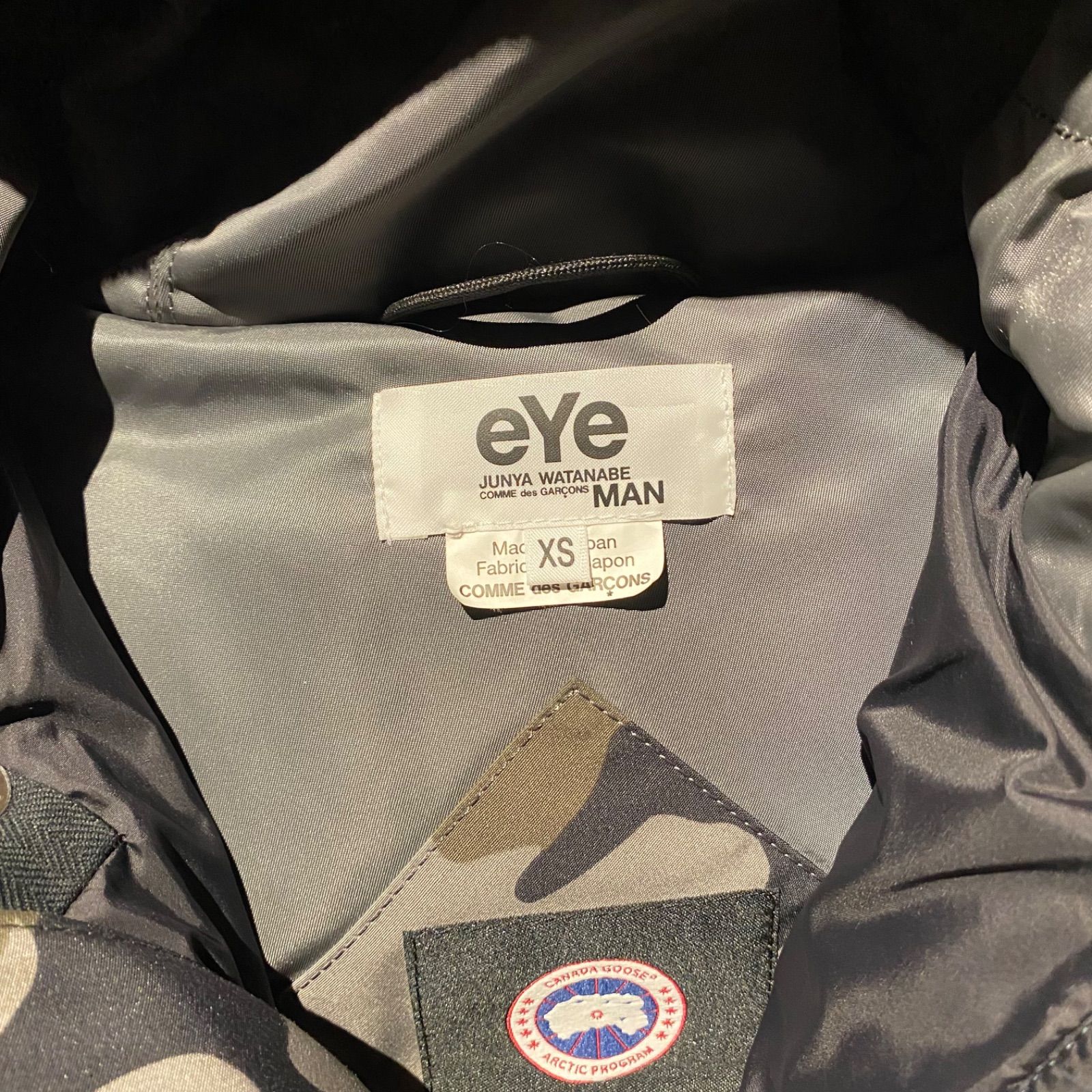 eYe JUNYA WATANABE MAN × CANADA GOOSE 20AW カモ柄 ダウンジャケット 