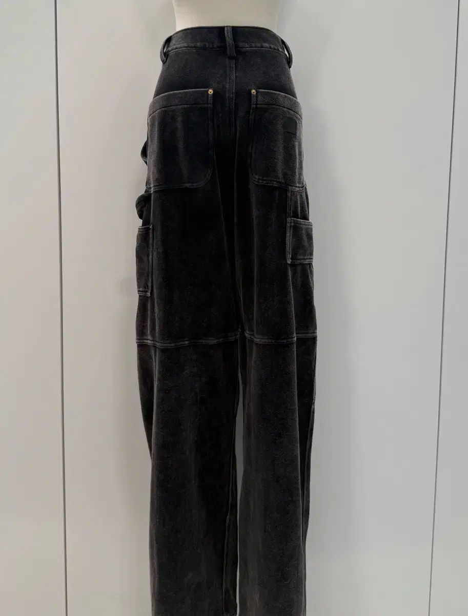 Alexander Wang アレキサンダーワング クシュド ベロア カーゴ ロングパンツ 2