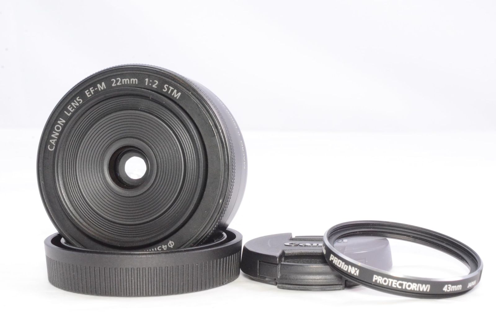 レンズフィルターつき良品】Canon キャノン EF-M 22mm STM 単焦点広角