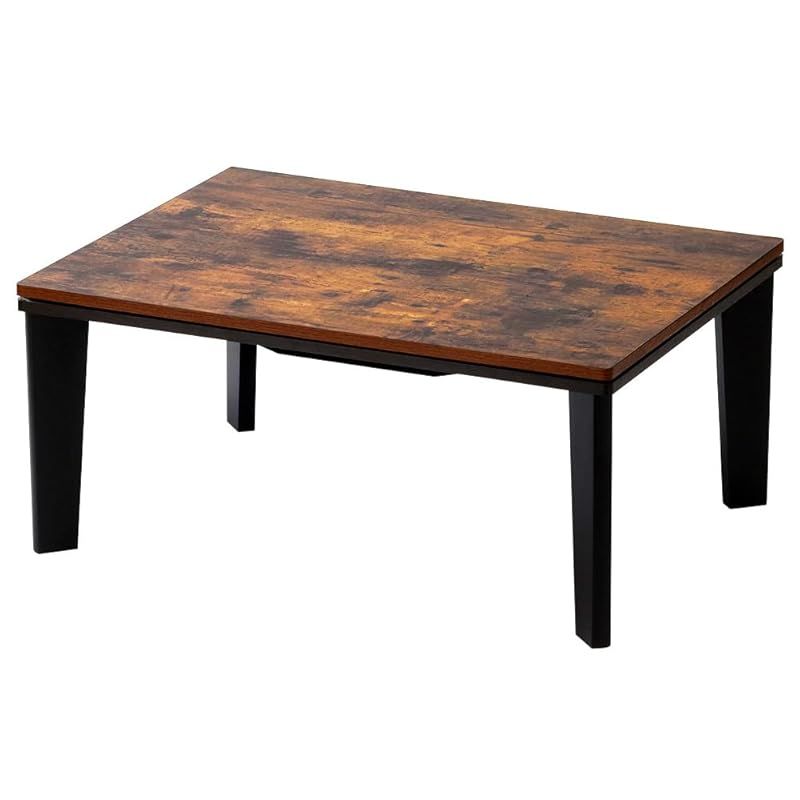 MAXZEN こたつ テーブル こたつ机 こたつ一人用 長方形 60 80 一人暮らし 天面 カジュアル インテリア コンパクト 暖房器具 一人用 季節家電 メーカー製ヒーター シンプル ヴィンテージウッド JOT K 8060 VW マクスゼン