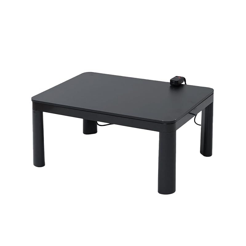 山善 カジュアル こたつ テーブル 幅80 cm×奥行60 cm 長方形 一人暮らし USBポート搭載 リバーシブル天板 中間入切スイッチ 温度調節無段階 天板ラウンド加工 ブラック NCK-USB 8060 BK BR