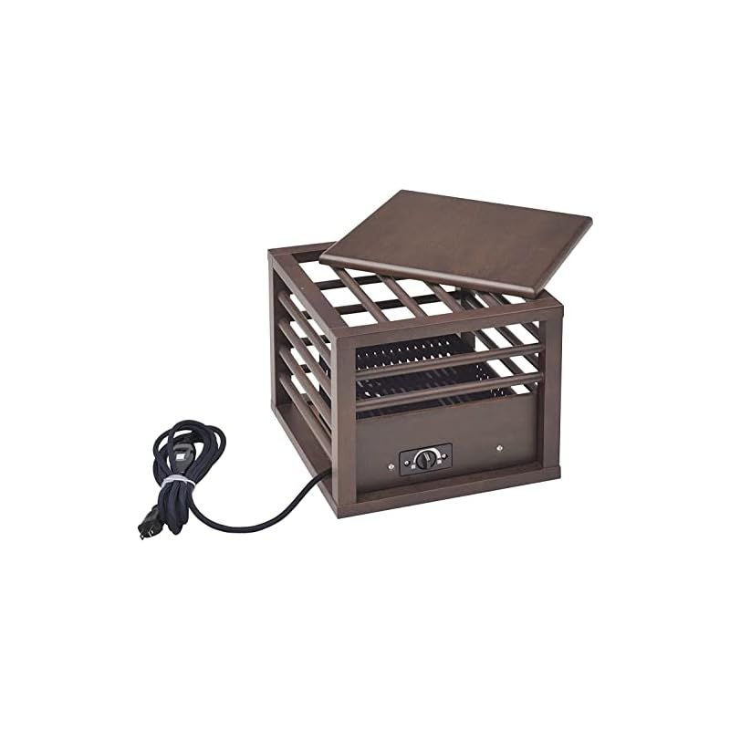 山善 一人用 こたつ ミニ 天板付 省エネ 幅30×奥行30×高さ26 cm コルチェヒーター 温度調節機能付き ダークブラウン YMK-105