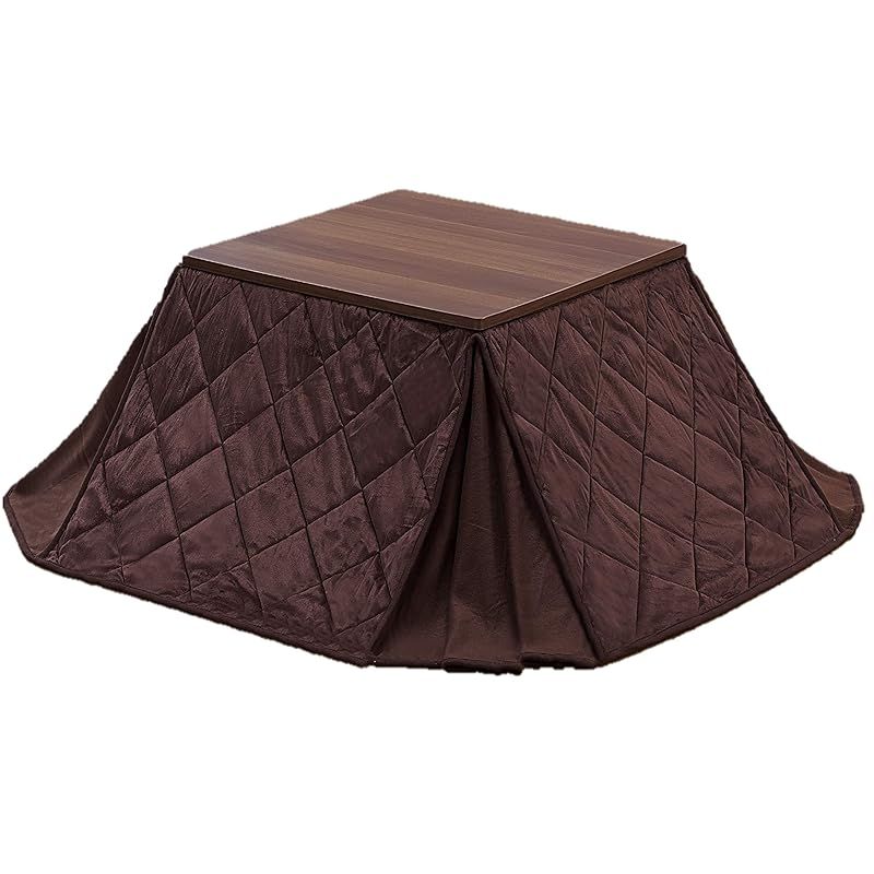 滝口木材 折れ脚こたつ 2点セット リバーシブル天板 DT-68 ブラウン