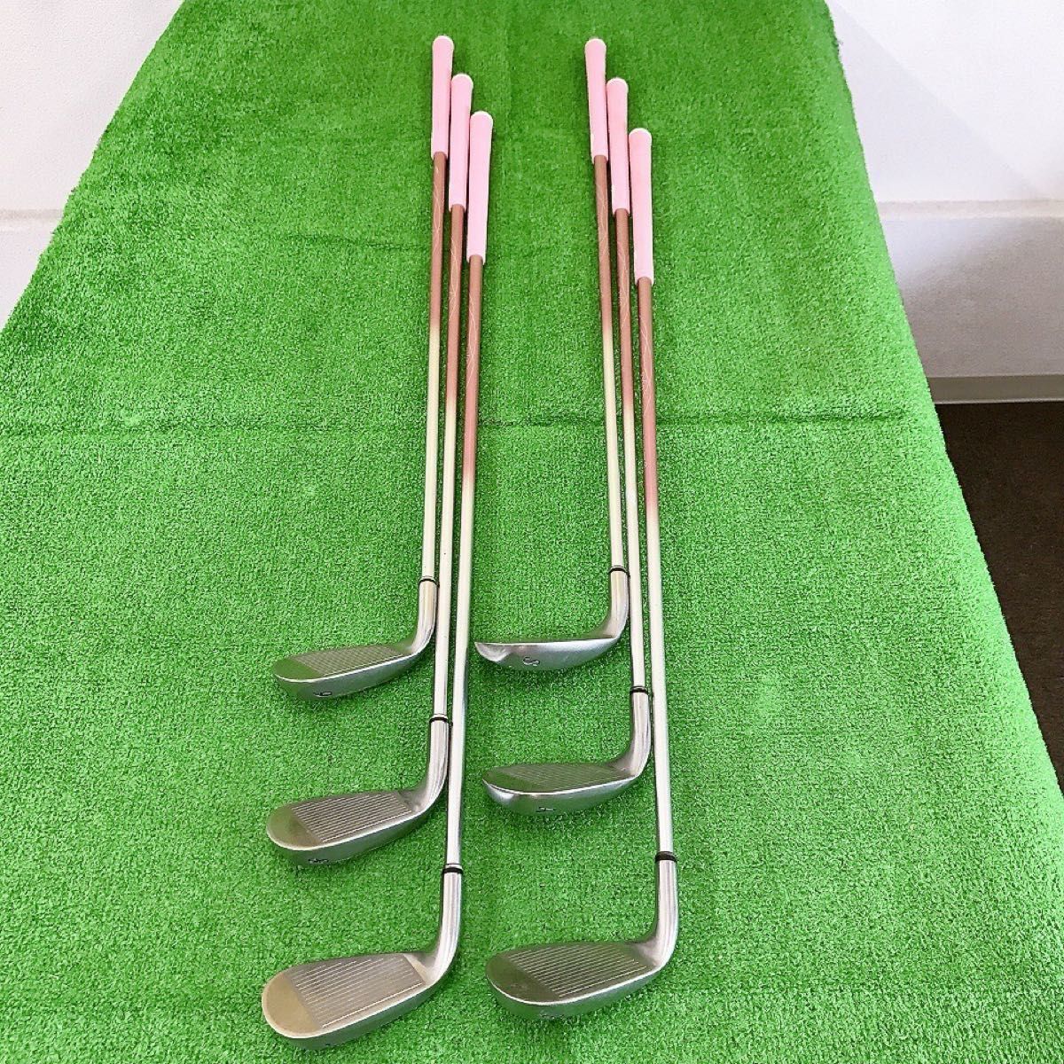 ツ45☆希少カラーカスタム ゼクシオ6本レディースアイアンセット