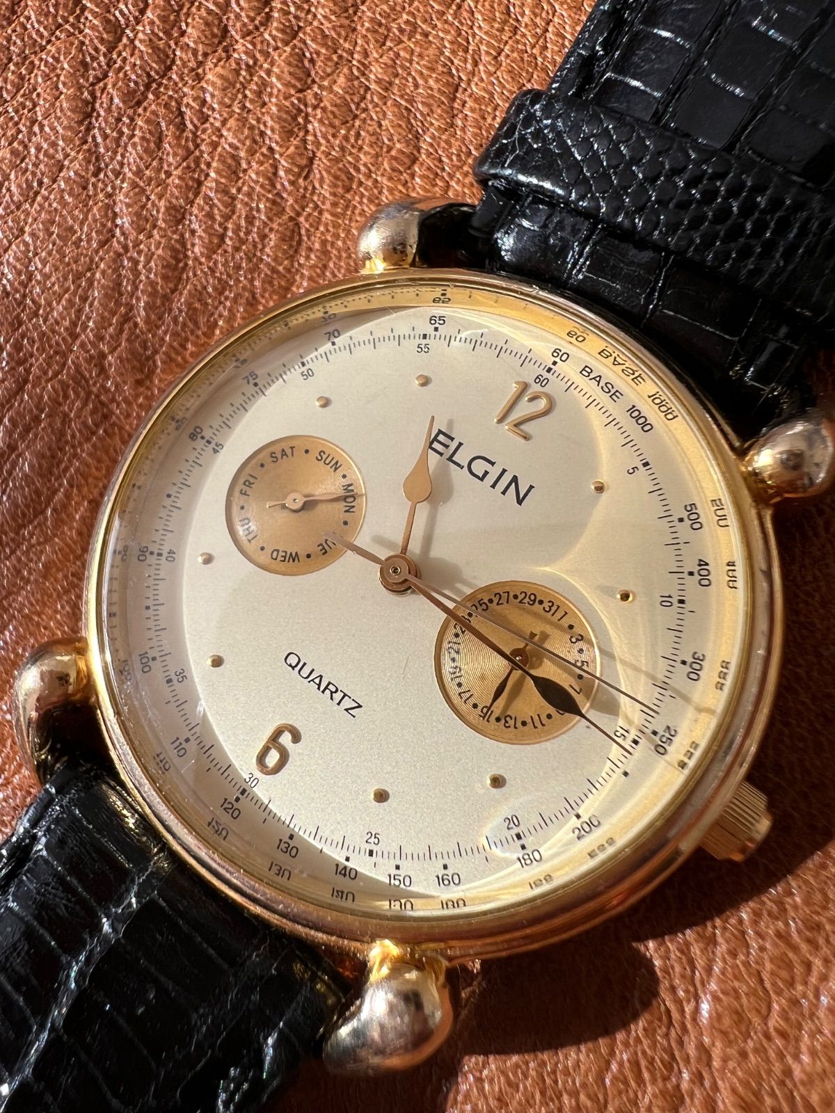 エルジン メンズ クロノグラフ クオーツ 時計