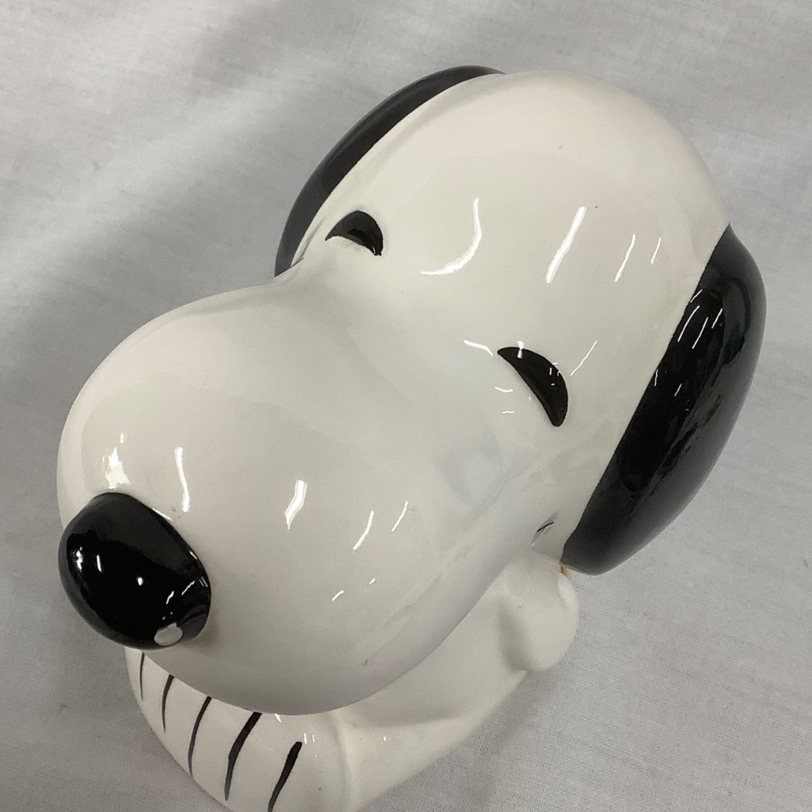 難あり】昭和レトロ スヌーピー貯金箱 陶器製 インテリア 欠けあり